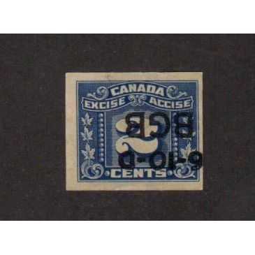 FX98 - #BGB, May 1936 (Tobacco Overprint) - Canada Excise Tax Revenue Stamp