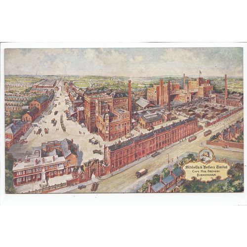 Artistic View Mitchells & Butlers Ltd Cape Hill Brewery Birmingham Postcard CH8