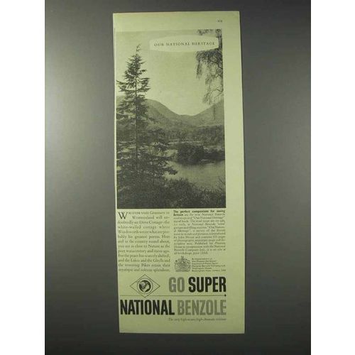 1958 Super National Benzole Petrol Ad - National Heritage