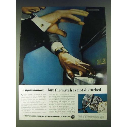 1958 Swiss Federation of Watch manufacturers Ad - AppassionatoÉ