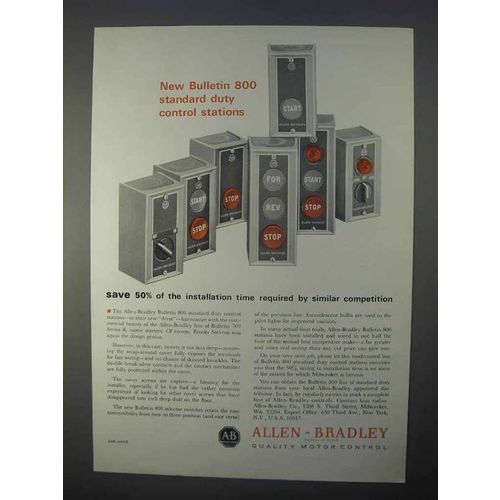 1966 Allen-Bradley Bulletin 800 Control Stations Ad