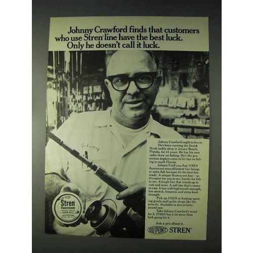 1970 Du Pont Stren Fluorescent Fishing Line Ad - Luck