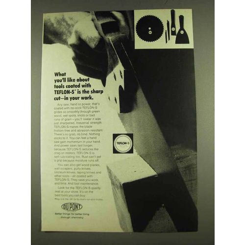 1970 Du Pont Teflon-S Ad - Tools Coated Sharp Cut