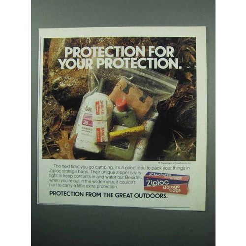 1989 Ziploc Storage Bags Ad - Protection For Protection