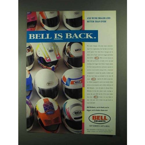 1993 Bell Helmets Ad - Bell Is Back