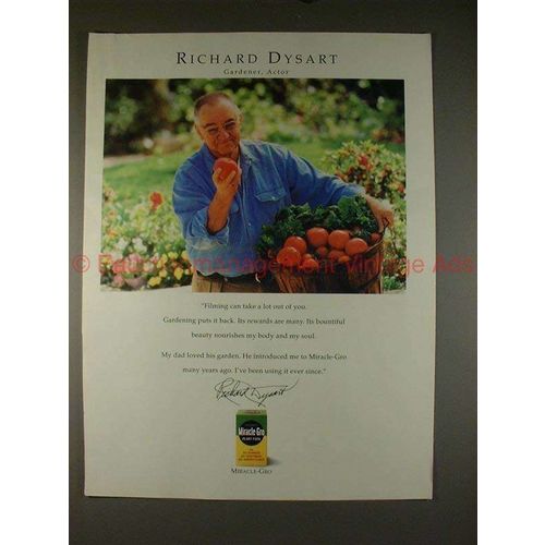 1992 Miracle Gro Ad with Actor Richard Dysart, NICE!!