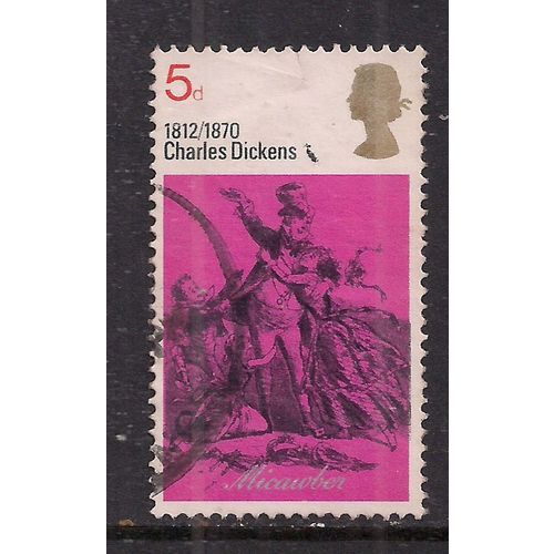 GB 1970 QE2 5d Dickens used stamp SG 825.( D670 )