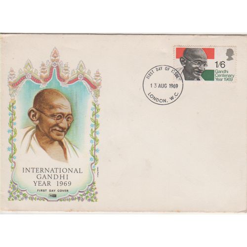 GB 1969 Ghandi picture FDC London WC pm see others