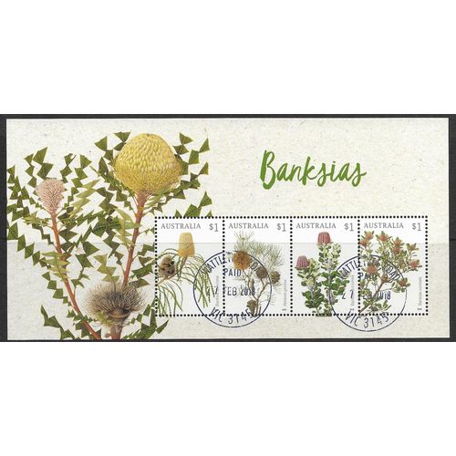 AUS 2018 'BANKSIAS' M/S FINE USED (EBID53-611XLc)