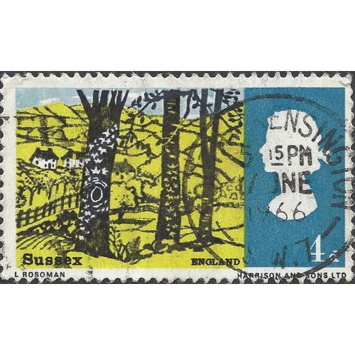 GB, Hassocks, Sussex, green 1966, 4d, #3