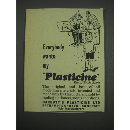 1957 Harbutt's Plasticine Ad - Everybody wants my Plasticine