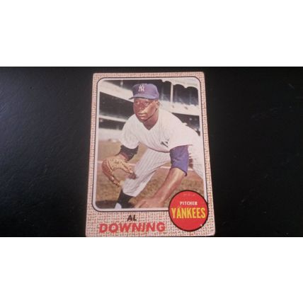 1968 Topps Card # 105 Al Downing Good (2) New York Yankees