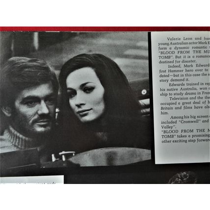 BLOOD FROM THE MUMMY'S TOMB (1971) vintage fold-out Poster Press booklet