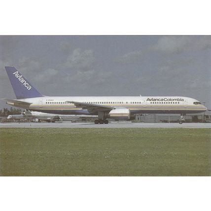Aviancia Colombia Boeing B757 Civil Aviation Postcard (A18958)