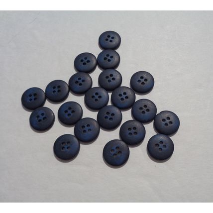 C20 Dark Blue Mottle Buttons 15mm 5/8 4 Hole 20 Pieces Sewing Crafting