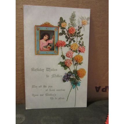 BIRTHDAY Wishes used antique postcard by Solomon Bros. Ltd. 1915
