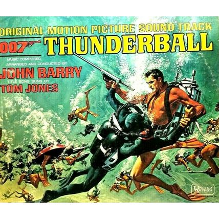 THUNDERBALL Soundtrack - JAMES BOND 007 - John Barry 1965 LP Vinyl Record (P7)