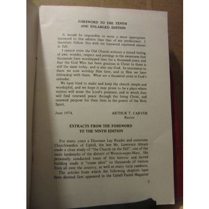 UPHILL and it's OLD CHURCH, SOMERSET 1974 46 page guide book #
