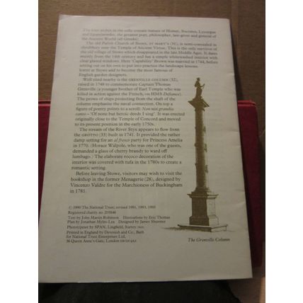 STOWE LANDSCAPE GARDENS, BUCKINGHAMSHIRE 18 page guide book 1995 /