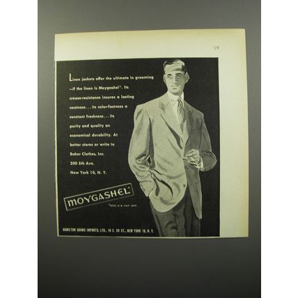 1950 Moygashel Jackets Ad - Linen jackets offer the ultimate in grooming