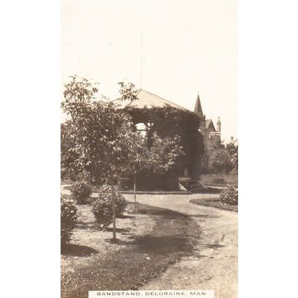 The Brass Band Bandstand Deloraine Canada Canadian Old Rare Real Photo Postcard