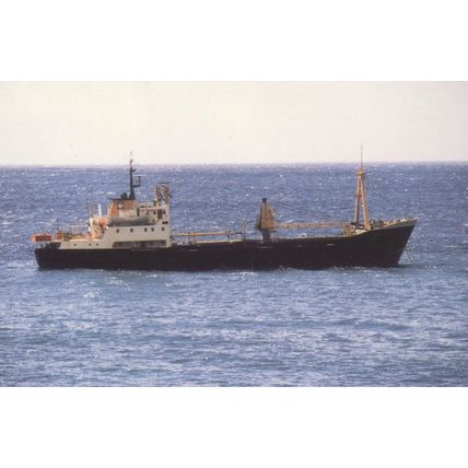 MFV Hekla Fishing Ship at Tristan Da Cunha Agfa Photo Postcard