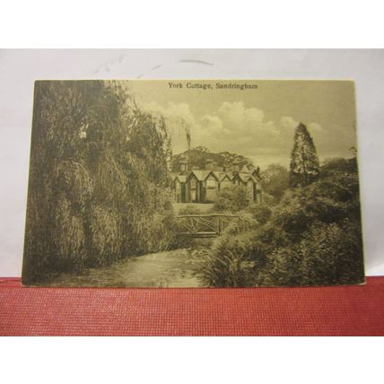 YORK COTTAGE, SANDRINGHAM, NORFOLK unused antique postcard #