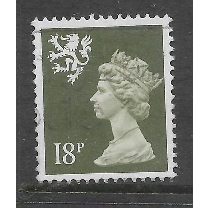 GREAT BRITAIN SCOTLAND 1987 18p OLIVE GREEN SG S59 FINE USED#