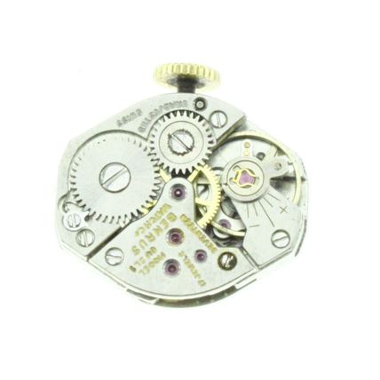 Benrus GU2L1 Used Watch Movement 17 Jewels 6.75 x 8''' Running Dial Hands crown