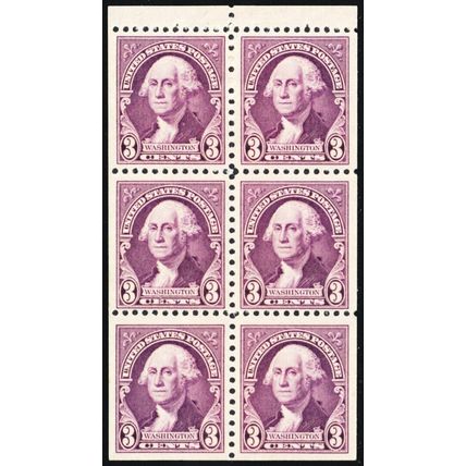 720b, Mint VF/XF NH 3¢ Booklet Pane - FRESH! .. Stuart Katz