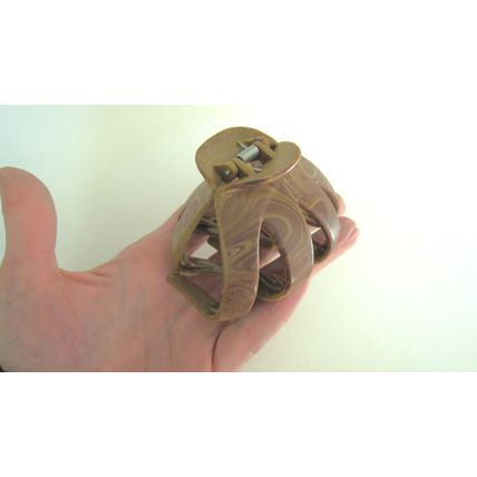 Faux wood wooden octopus hair claw clip for thick hair