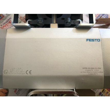 FESTO DFPB-20-090-S5-F04 ROTARY ACTUATOR UNIT FMYB-E120, DN 2" 316L I,HT PN10,CK