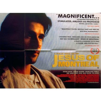 JESUS OF MONTREAL 1989 Lothaire Bluteau Denys Arcand UK QUAD POSTER