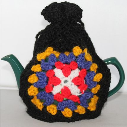 Hand Crocheted 2 Cup Retro Style Granny Square Tea Cosy - Made in Australia