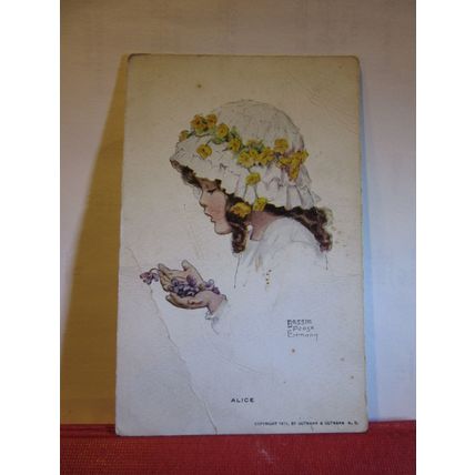 ALICE by BESSIE PEASE GUTMANN unused antique postcard =