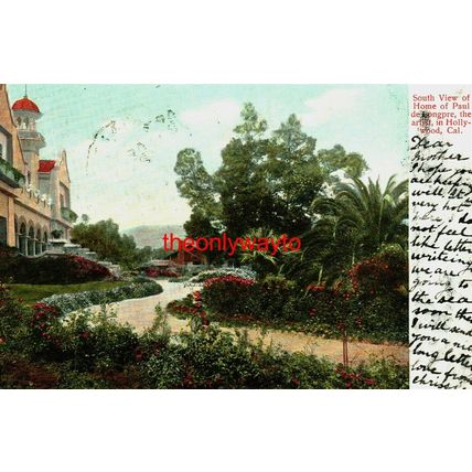 Home Of Paul De Longpre, Holywood, California, USA, Postcard, 1900s