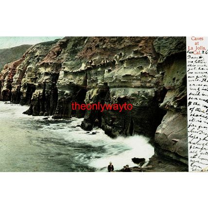Caves, At La Jolla, California, USA, Postcard, 1900s