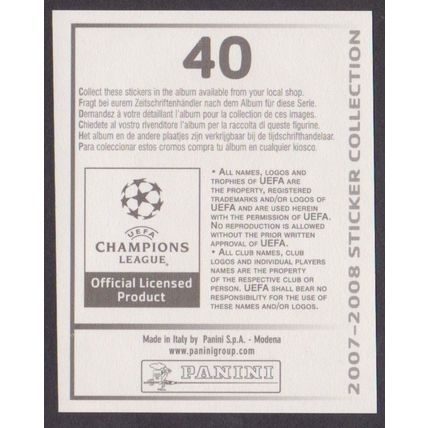 Panini Stickers - Champions League 2007-08 #40 Robin Van Persie (Arsenal FC)