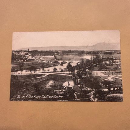 River Eden from Carlisle Castle Cumberland Vintage Postcard In VGC UNUSED