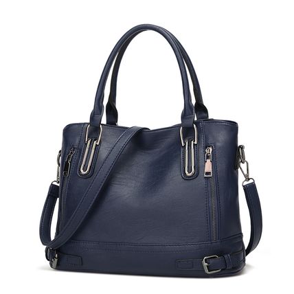 Women Handbags Large Shoulder Bag Leather Work Bags Blue