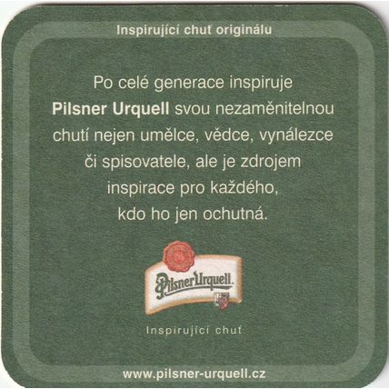 BEER MAT - PLZENSKY PRAZDROJ BREWERY (CZECHIA) - PILSNER URQUELL - (Cat s011)
