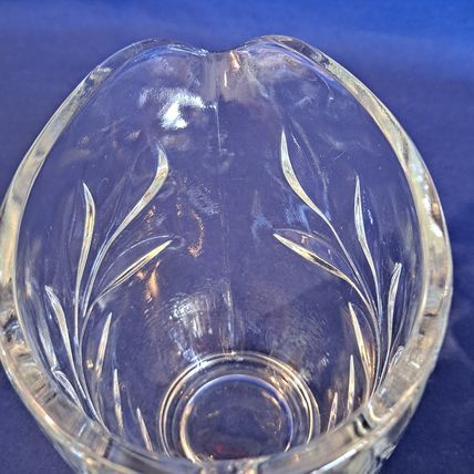 Vintage Lot 2 Indiana Glass WILLOW CLEAR 1008 CREAMERS 3 3/8" Leaf 6oz Milk