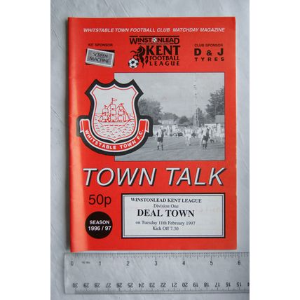 1997 programme Whitstable Town v. Deal Town