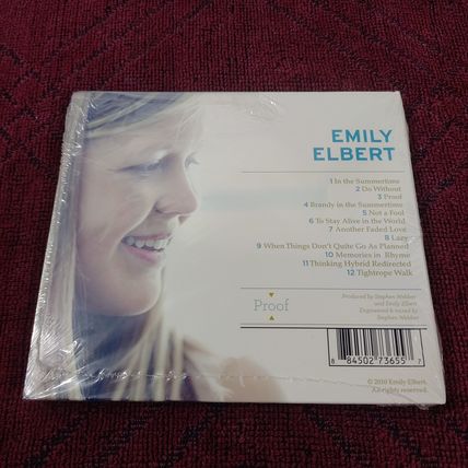 Emily Elbert - Proof - 2010 - Folk/Country/Pop - CD - New Sealed