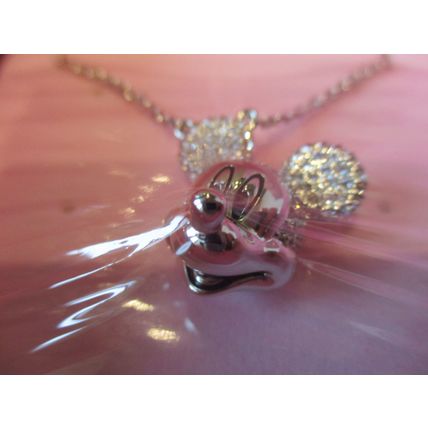 Swarovski Jewellery Disney Mickey Mouse pendant, White, Rhodium plated 5669 BNIB