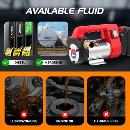 Mxmoonant 12GPM Cordless Diesel Transfer Pump, Electric Oil Change Pump, Portabl