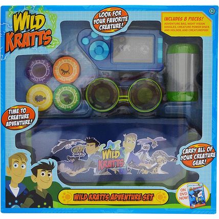 Wild Kratts Adventure Playset - 8Pc Set Includes Goggles, Creature Pod, 4 Power