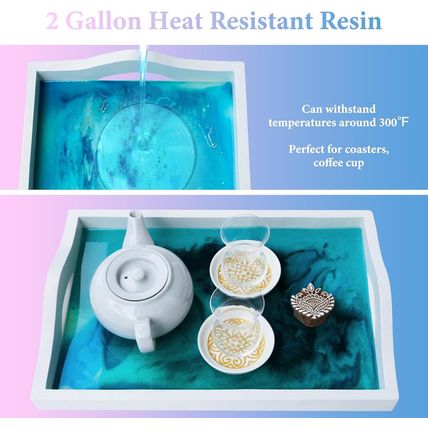 Epoxy Resin 2 Gallon - Crystal Clear Epoxy Resin Kit - Self-Leveling, High-Gloss