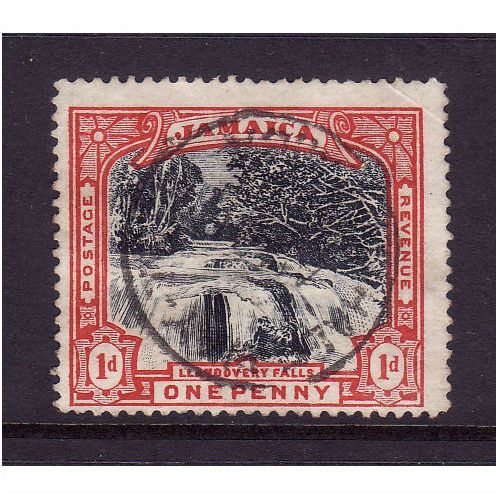 JAMAICA 1901 SG32 1d SLATE BLACK AND RED FINE USED