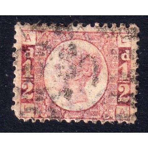1870 sg48 1/2d red plate 5 GOOD USED (L A) (BT57)